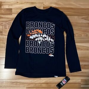 New NFL Broncos Kids Long Sleeve Shirt 7/8